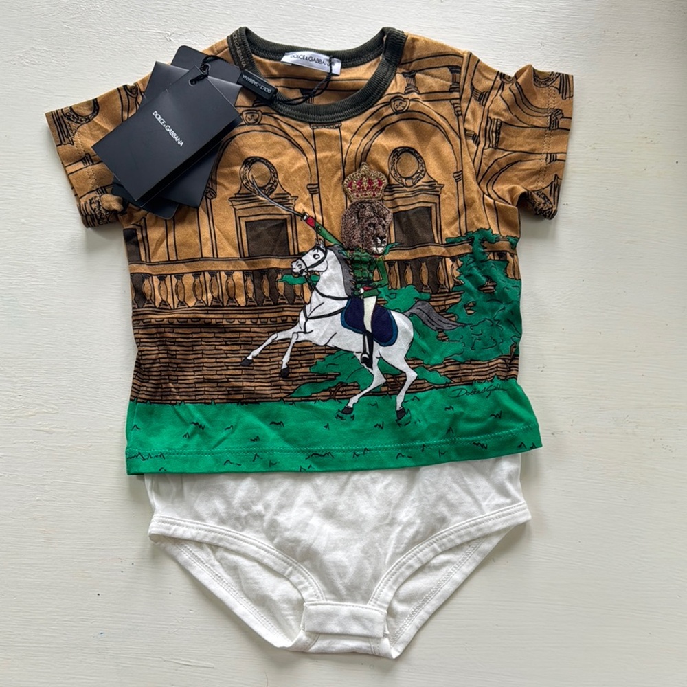 Dolce & Gabbana Graphic Baby Onesie